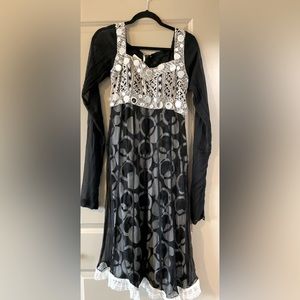 Black and white Anarkali